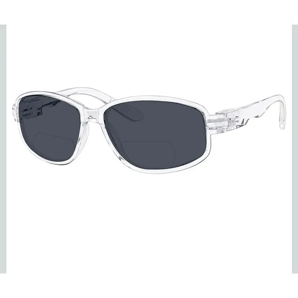 BFOCO Bifocal Sunglasses Men With Metal less Translucent Spring Hinges +3.00 S16